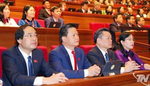 (Ảnh) Đoàn đại biểu Đảng bộ tỉnh Thái Nguyên tại phiên bế mạc Đại hội XIV