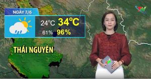 Dự báo thời tiết Thái Nguyên đêm 7-6 và ngày 8-6