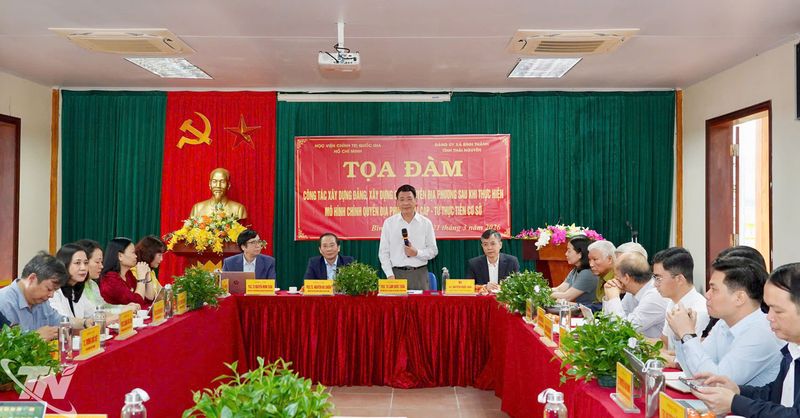 Tọa đàm về công tác xây dựng Đảng, xây dựng chính quyền địa phương